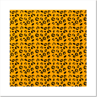 Golden Leopard/Cheetah Pattern Posters and Art